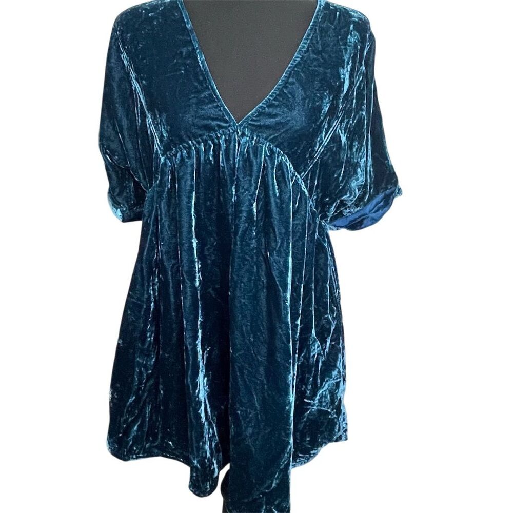 Free People Ivy Velvet Mini Dress Size Small $98 EUC - Picture 3 of 12
